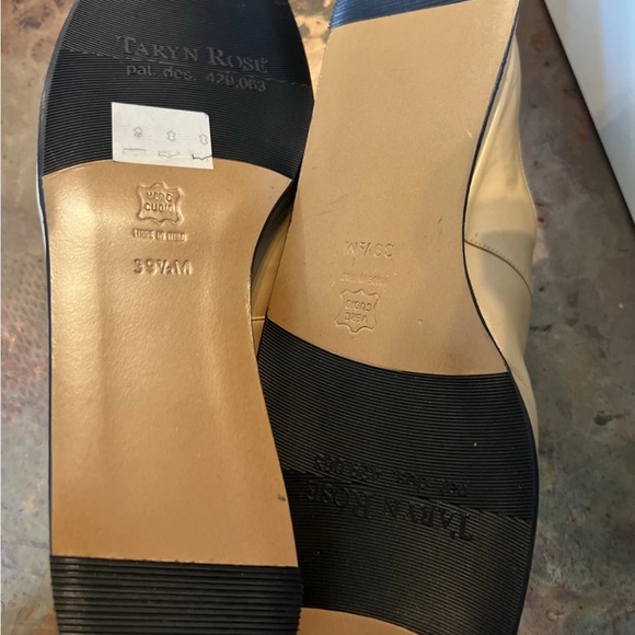 Preowned Cream/white Taryn Rose Women's Shoes Size 39 1/2 Made In Italy - Picture 4 of 5